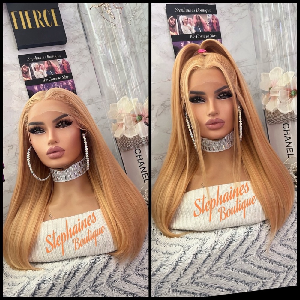 Human Hair Blended Lace Front  Wig
